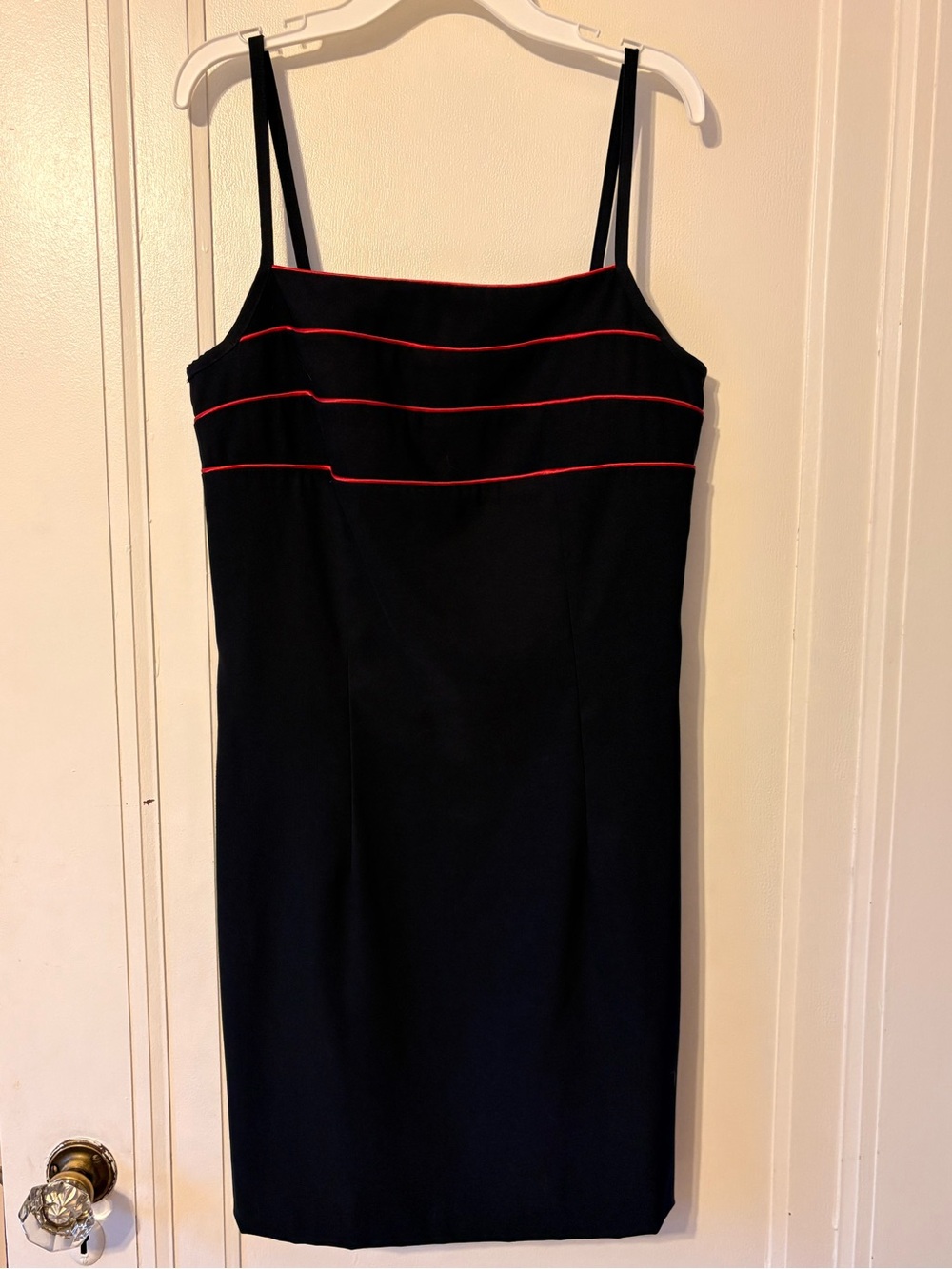 '90s Byer Too! black striped minimalist chic mini dress